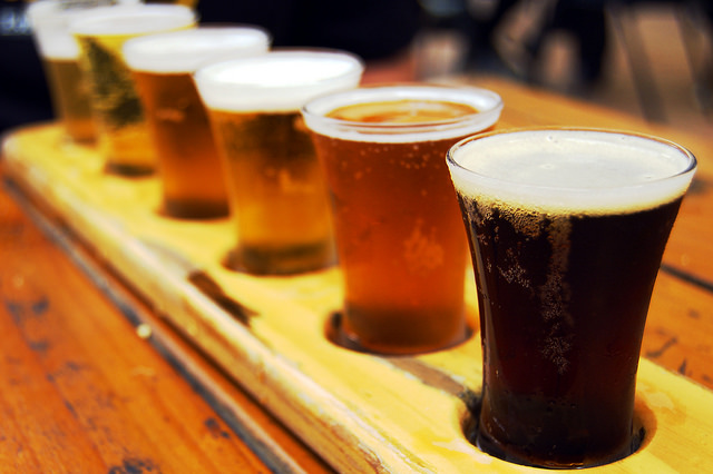 six beers in a table